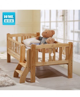实木儿童床带护栏多功能婴儿床拼接男孩女孩单人幼儿园宝宝