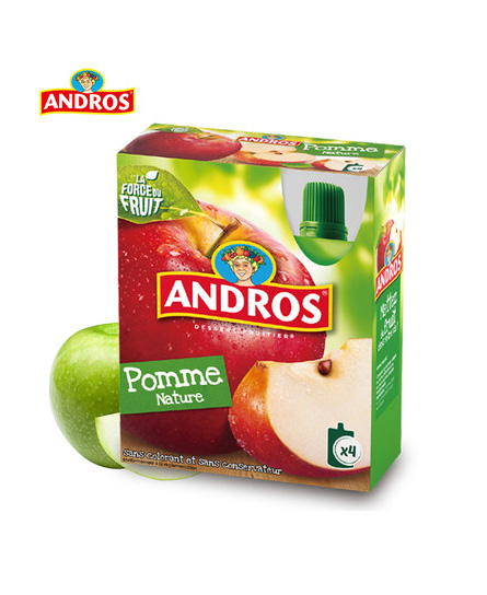 爱果士果泥法国进口andros安德鲁苹果水果泥90g代理,样品编号:62971