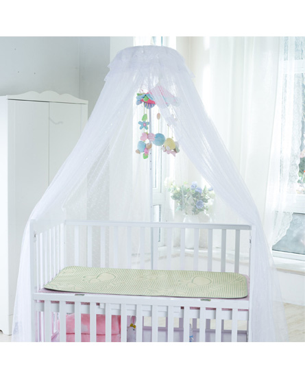 麦卡兔家纺宫廷婴儿床带支架儿童床加密宝宝幼儿园蚊帐代理,样品编号:62989