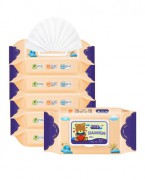 婴儿湿巾纸 手口湿巾湿纸巾宝宝新生儿80抽5包