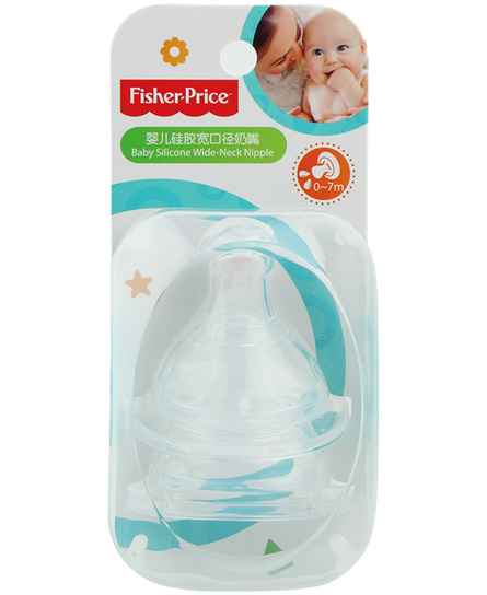 费雪奶瓶婴儿硅胶宽口径奶嘴（2号）代理,样品编号:63071