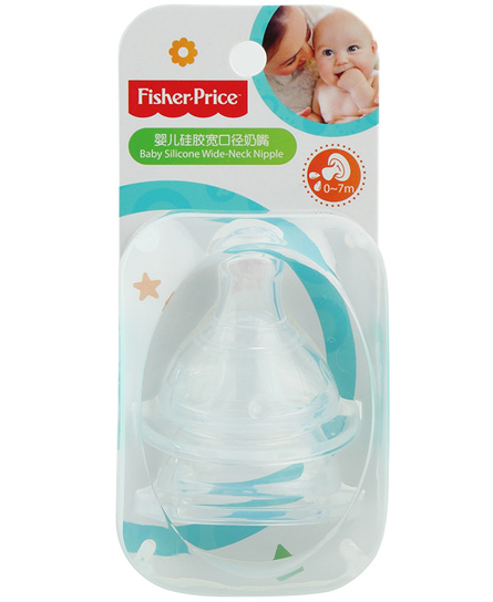 费雪奶瓶婴儿硅胶宽口径奶嘴（1号）代理,样品编号:63072