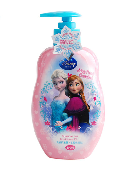 迪士尼洗护迪士尼冰雪奇缘系列-儿童二合一洗发护发露（水蜜桃香型）代理,样品编号:63081