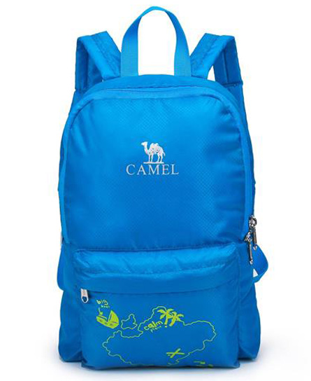 骆驼camel户外春季男童女童8l郊游外出双肩包儿童折叠背包