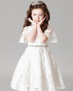花童礼服白色女童公主裙