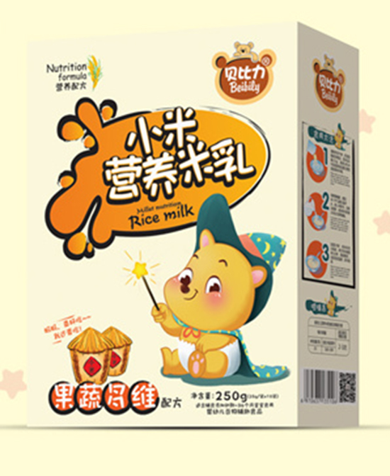 宝之选婴童辅食小米营养米乳果蔬多维配方盒装代理,样品编号:66510