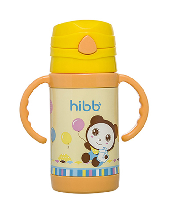 浩一贝贝婴童奶瓶保温水杯黄色小款代理,样品编号:67123