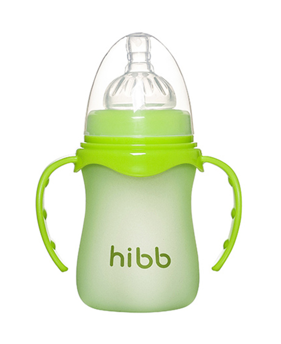 浩一贝贝婴童奶瓶感温变色玻璃奶瓶绿色小款代理,样品编号:67124