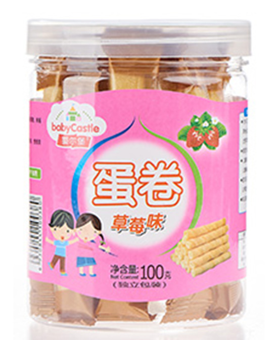 丽婴美零食蛋卷草莓味代理,样品编号:66563