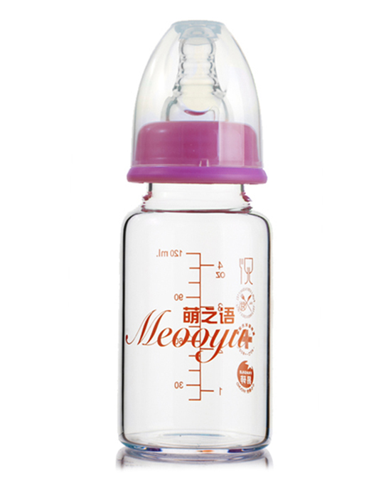 萌之语婴童哺喂用品标口无柄玻璃奶瓶粉代理,样品编号:67743
