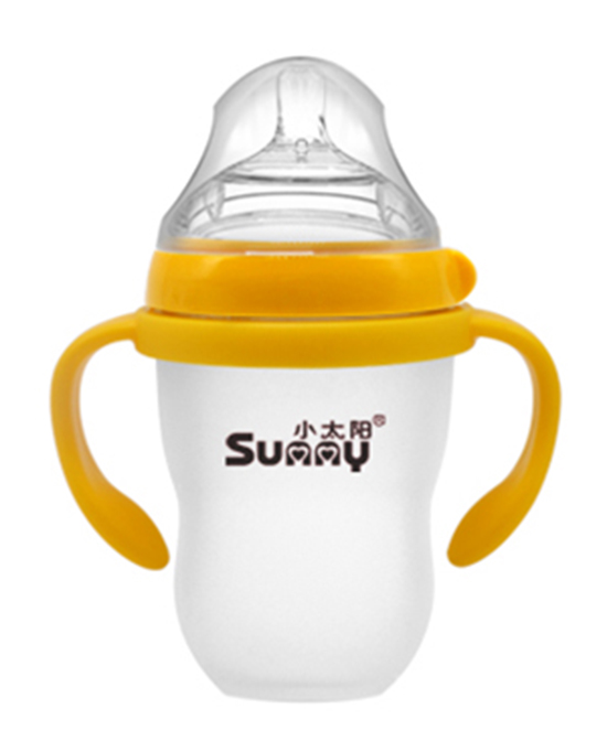小太阳婴童哺喂用品宽口仿母乳硅胶奶瓶240ml代理,样品编号:67251
