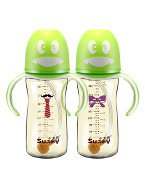 爱贝尔奶瓶可爱企鹅自动刻度感温奶瓶280ml代理,样品编号:67254