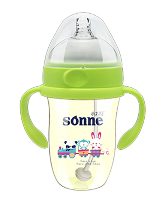 小太阳婴童哺喂用品ppsu奶瓶-绿色代理,样品编号:67258