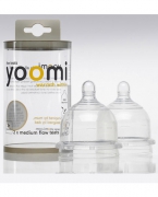 yoomi仿母乳防胀气硅胶奶嘴2个装中流