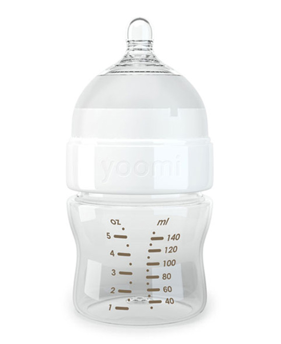 yoomi婴童哺喂用品140ml透明小弧形新生儿奶瓶代理,样品编号:67266