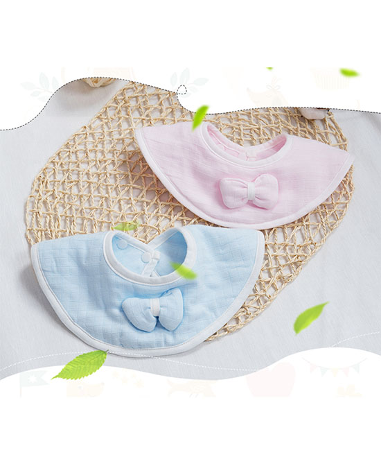 雅赞寝居用品婴幼儿纱布专利暖棉款口水巾代理,样品编号:77017
