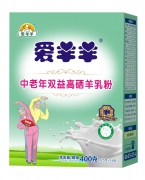 莎浓羊奶中老年双益高硒羊乳粉盒装（400g）
