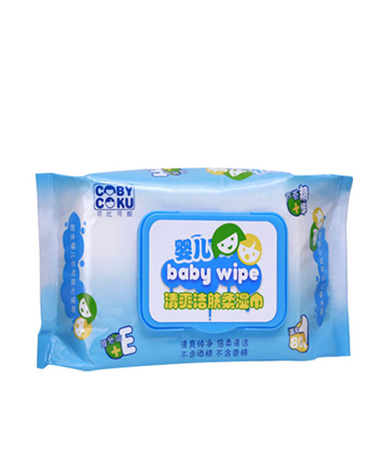 可比可酷面霜婴儿清爽柔润湿巾80片带盖代理,样品编号:78625