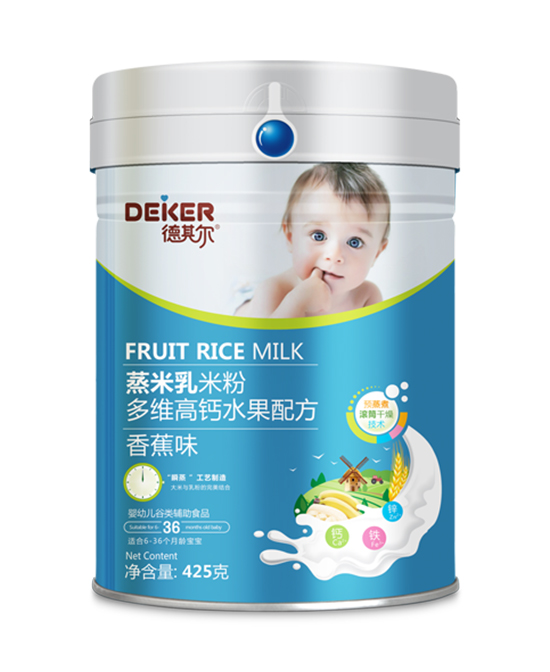 德其尔婴童辅食425克蒸米乳米粉多维高钙水果配方香蕉味代理,样品编号:68056