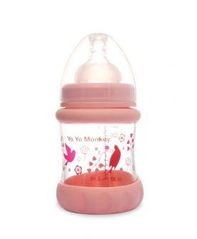 新生儿专用宽口玻璃奶瓶