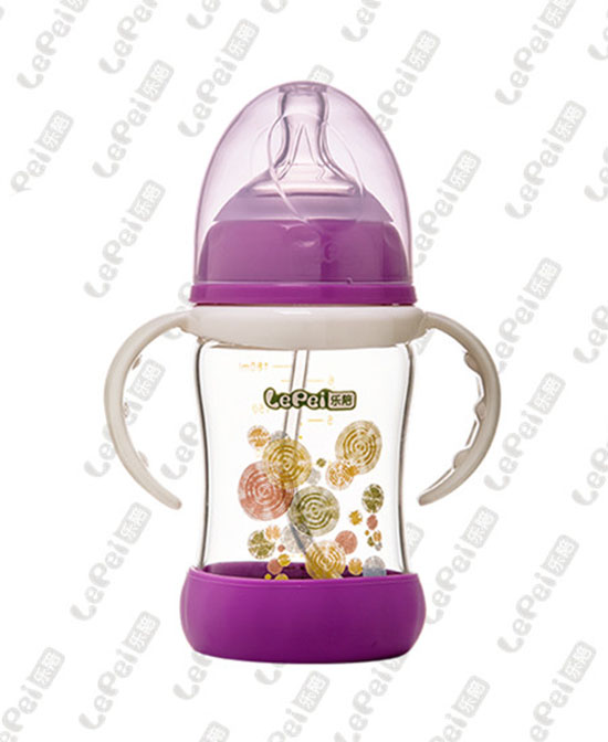 乐陪奶瓶婴幼儿玻璃奶瓶紫代理,样品编号:70572