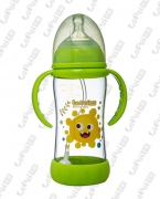 乐陪婴幼儿玻璃奶瓶绿