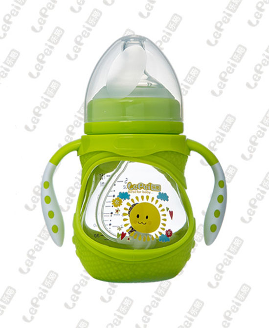 乐陪奶瓶玻璃奶瓶-绿代理,样品编号:70581