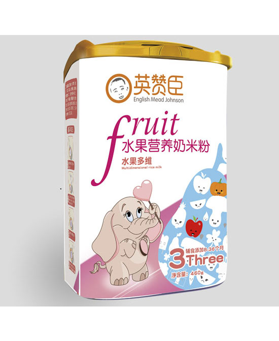跳跳兔婴童辅食水果多维水果奶米粉3段代理,样品编号:70105