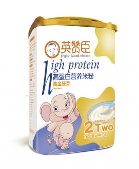 黄金胚芽高蛋白营养米粉2段听装