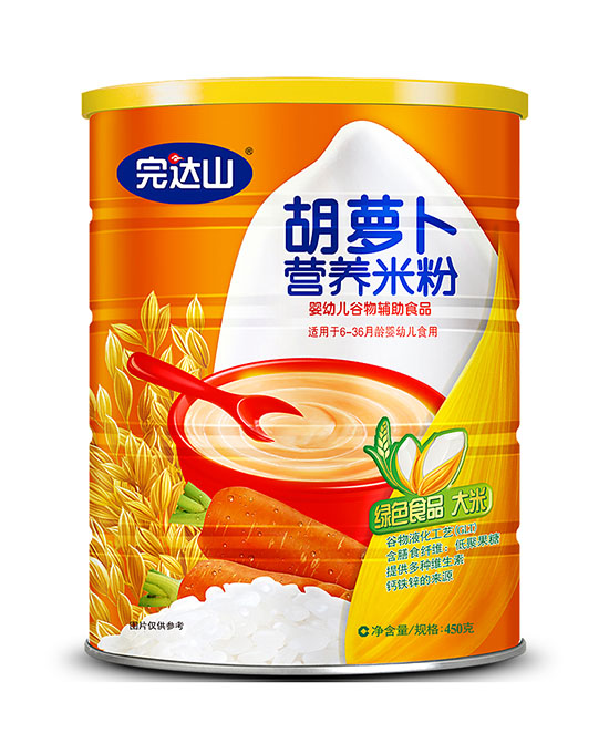 完达山奶粉胡萝卜营养米粉450g/罐代理,样品编号:71849