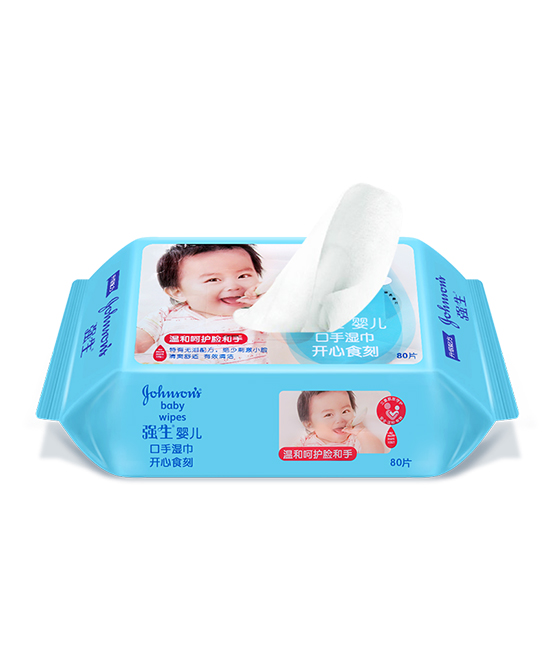 强生婴儿沐浴露婴儿手口专用湿巾80片代理,样品编号:72049