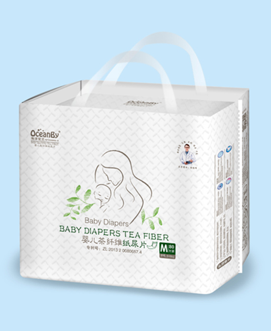 海洋宝贝纸尿裤婴儿茶纤维纸尿片M码80片-大包代理,样品编号:73208