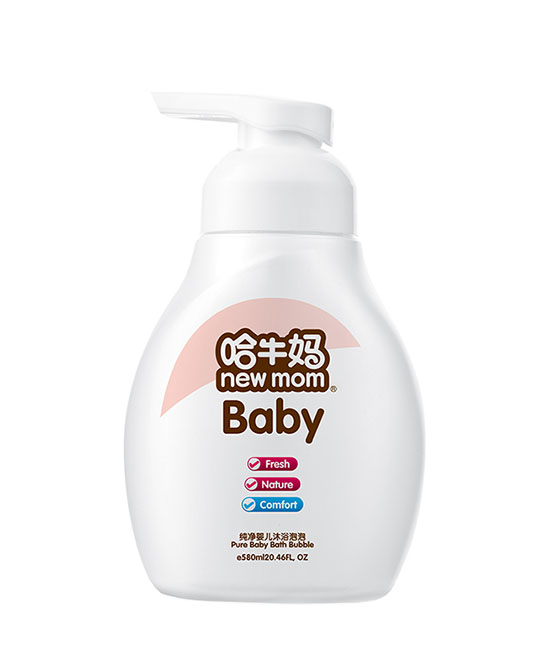 哈牛妈奶瓶纯净婴儿沐浴泡泡580ML代理,样品编号:72973