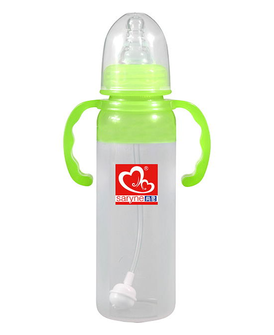 尚恩奶瓶标准口径硅胶带手柄自动吸奶瓶代理,样品编号:74252