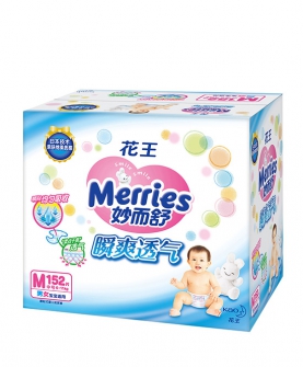 婴儿纸尿裤彩箱装中号(M)152片
