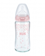 NUK宽口彩色玻璃奶瓶240ml