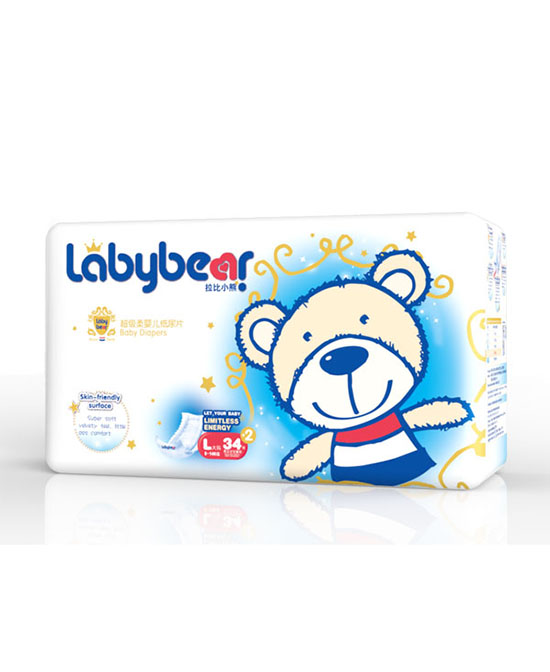 拉比小熊纸尿裤超级柔婴儿纸尿片L36代理,样品编号:73614