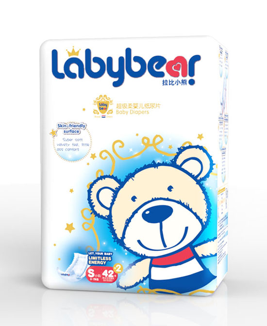 拉比小熊纸尿裤超级柔婴儿纸尿片S44代理,样品编号:73618