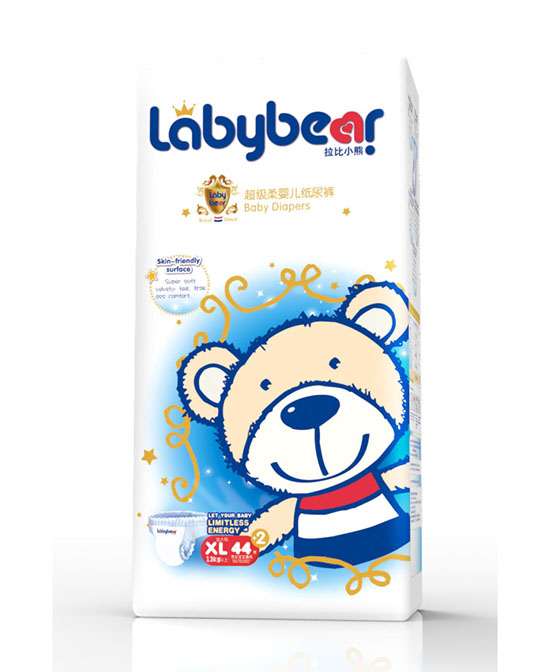 拉比小熊纸尿裤超级柔婴儿纸尿裤XL46代理,样品编号:73619