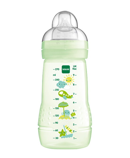 MAM奶瓶防摔pp塑料宽口硅胶扁嘴奶瓶代理,样品编号:73670