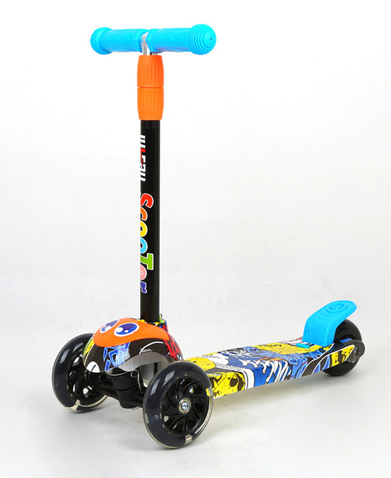 快乐伙伴滑板车儿童滑板车三轮闪光代理,样品编号:75309