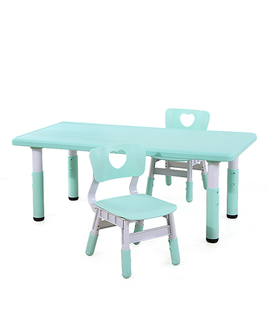 乐婴坊加长儿童桌椅套装塑料桌子椅子
