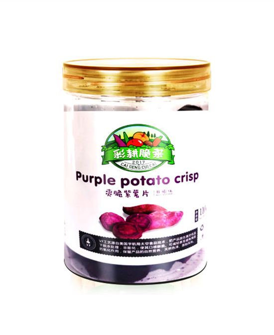 彩耕脆菜儿童小零食爽脆紫薯片代理,样品编号:76059