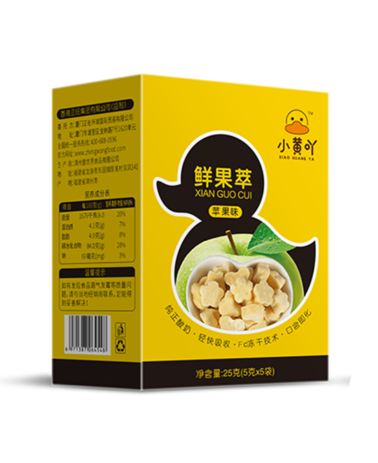 小黄吖辅食鲜果萃苹果味代理,样品编号:88282