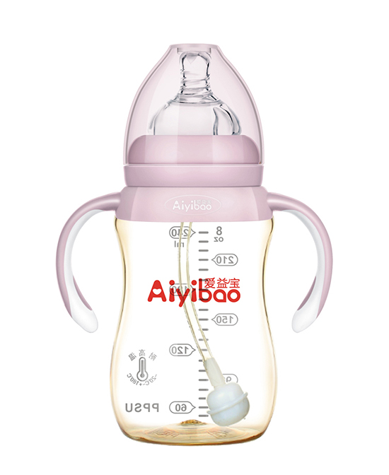 爱益宝婴童哺喂用品PPSU奶瓶240ml 粉色代理,样品编号:90590