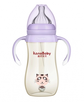 可爱咖菲猫PPSU奶瓶-320ml-紫色
