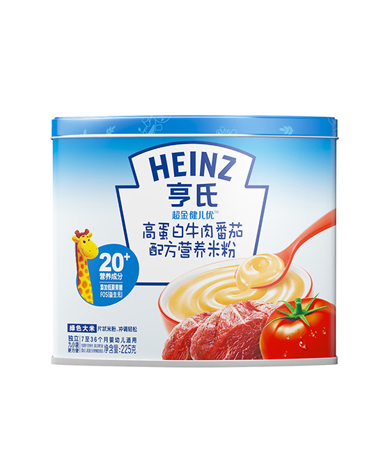 亨氏满趣健礼盒超金小罐番茄牛肉米粉225g