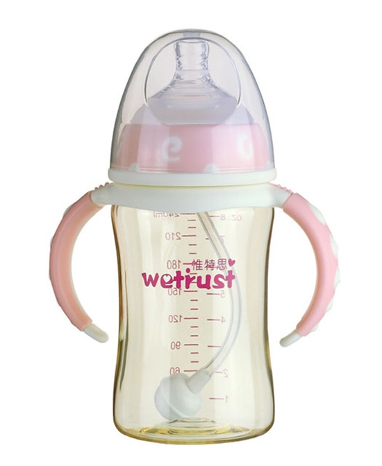 惟特思奶瓶粉红标口PPSU奶瓶双色系列(240ml)代理,样品编号:85581