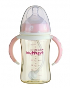 粉红标口PPSU奶瓶双色系列(240ml)