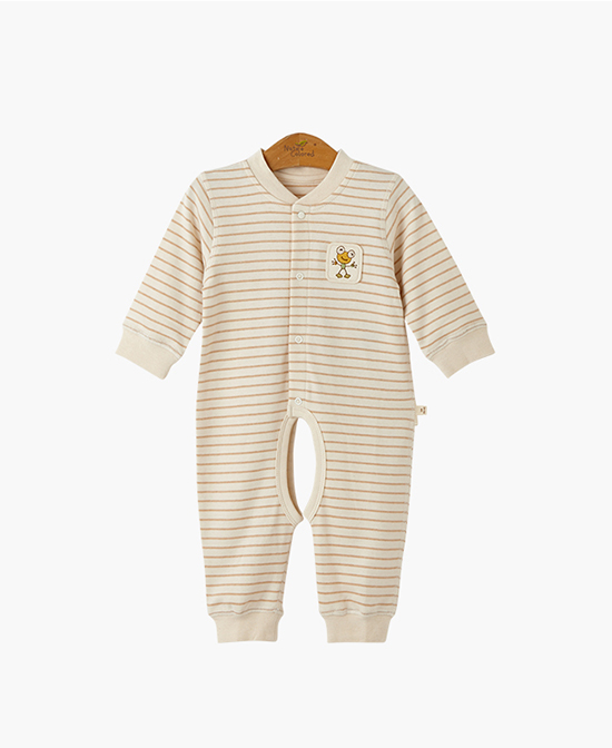本色棉童装连体衣婴儿开裆纯棉代理,样品编号:85776